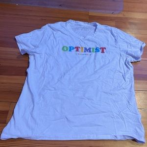 White tee from life is good.